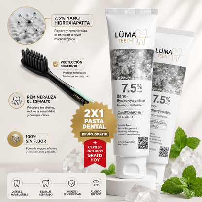LÜMA Teeth™ Pasta Dental de Nano-Hidroxiapatita
