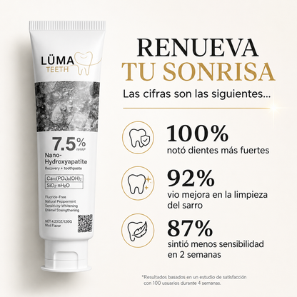LÜMA Teeth™ Pasta Dental de Nano-Hidroxiapatita